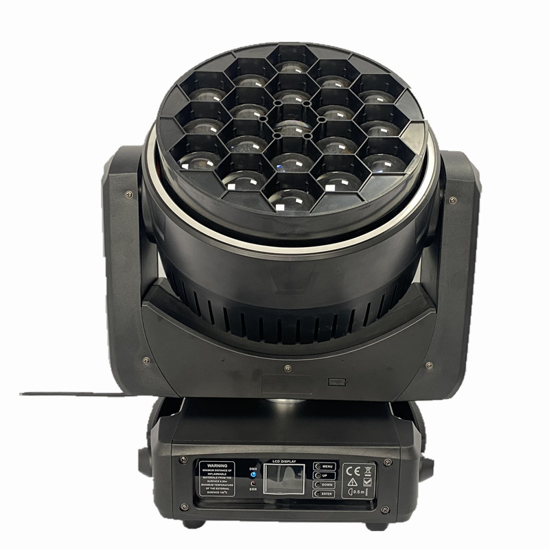 led旋转透镜19*40W大蜂眼变焦摇头灯DMX舞台灯光带外环dj灯光效果 