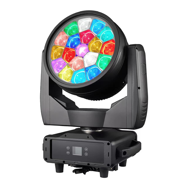 T&auml;ze &yacute;okary g&uuml;&yacute;&ccedil;li model 19 * 40W LED doly reňkli sazlanyp bilin&yacute;&auml;n ary g&ouml;z &ccedil;yrasy Daşky sahna &ccedil;yralary Suw ge&ccedil;irme&yacute;&auml;n hereket &ccedil;yrasy