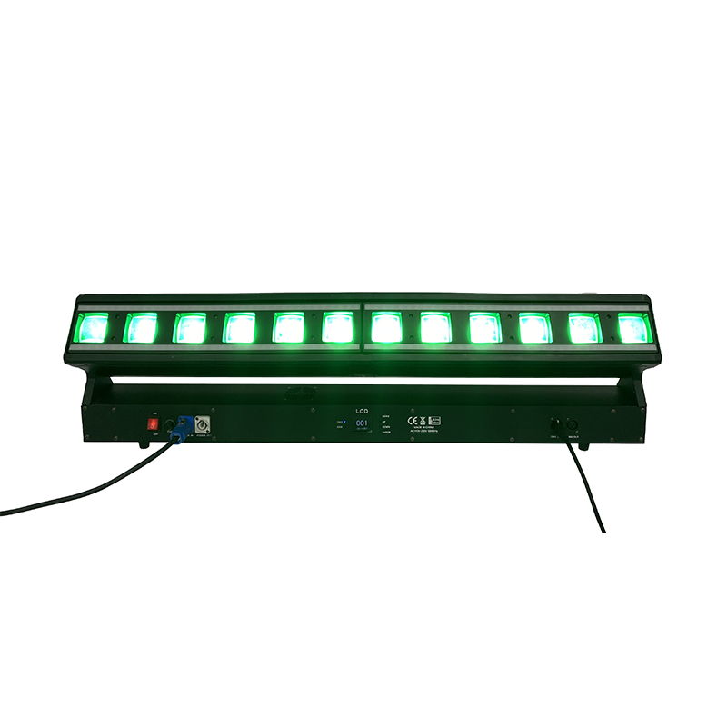 舞台灯酒吧派对音乐会 12x40W LED 4 合 1 RGBW 变焦染色摇头光束矩阵迪斯科灯带点控外环适合婚礼表演 