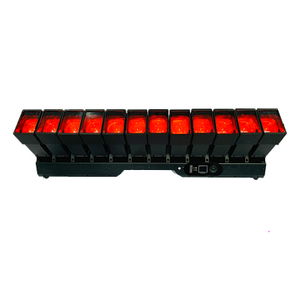 Nova alveno 12x60w LED plenkolora rgbw zoom trabo movanta kapo lumo lineara matrico stango lumo