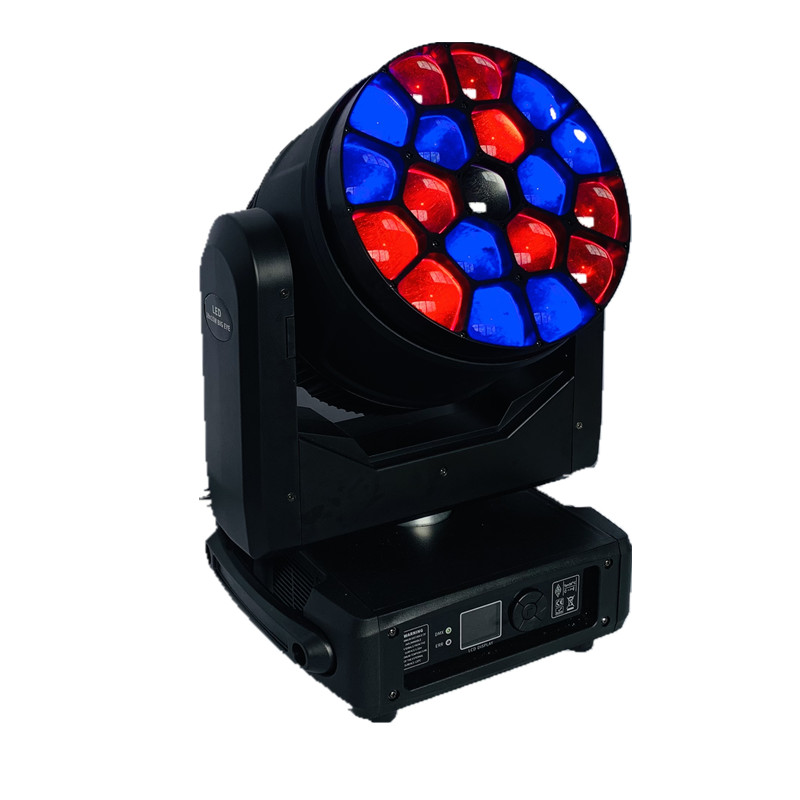 LED光源摇头灯19*15W LED摇头染色灯变焦舞台效果灯婚庆活动 