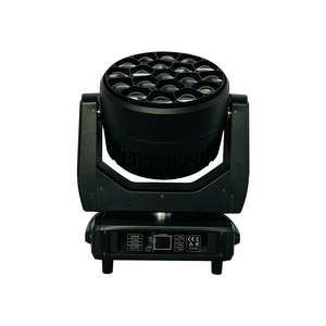 高亮度派对表演 19*60W Led 变焦染色蜂眼摇头 Dmx DJ 灯光 Rgbw 信息旋转染色舞台灯