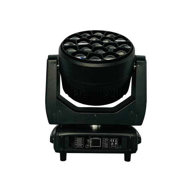 高亮度派对表演 19*60W Led 变焦染色蜂眼摇头 Dmx DJ 灯光 Rgbw 信息旋转染色舞台灯